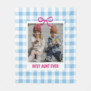 Beste tante Auntie verjaardag aangepaste foto Ging Fleece Deken
