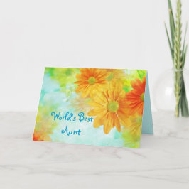 Beste Tante Daisy Floral Kaart