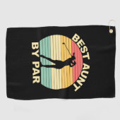 Beste tante door Par - Golfen Golfhanddoek (Horizontaal)