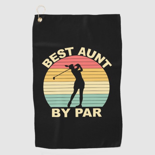 Beste tante door Par - Golfen Golfhanddoek (Voorkant)