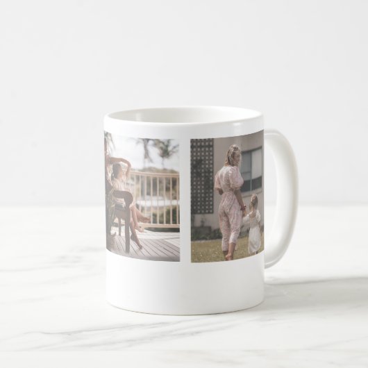 Beste tante | Driehandgeschreven fotocollage Koffiemok (Voorkant rechts)