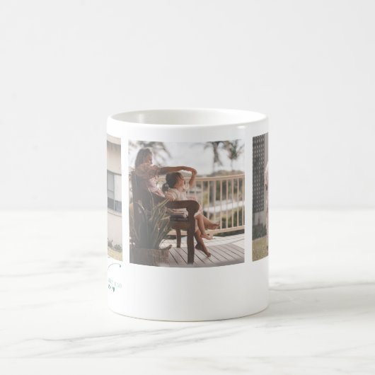 Beste tante | Driehandgeschreven fotocollage Koffiemok (Center)