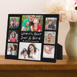 Beste tante en oom 8-fotocollage zwart ter wereld fotoplaat<br><div class="desc">8 fotocollage plaque voor de beste tante en oom ter wereld. Een gepersonaliseerd cadeau voor de speciale mensen in je leven.</div>