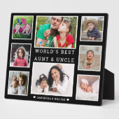 Beste tante en oom 8 foto's zwart-wit fotoplaat (Zijkant)