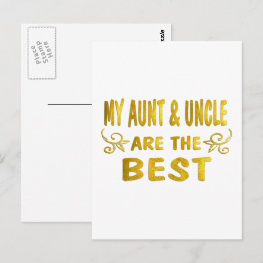 Beste tante en oom briefkaart (Voorkant / Achterkant)