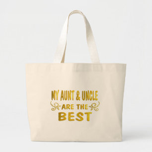 Beste tante en oom grote tote bag