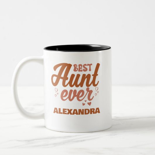 Beste tante Eve Tweekleurige Koffiemok (Links)