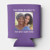 Beste tante Ever - Aangepast foto-Paars Blikjeskoeler (Achterkant)