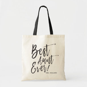 Beste tante Ever   Aangepaste bruiloft in Script-s Tote Bag