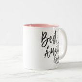 Beste tante Ever | Aangepaste scriptstijl Tweekleurige Koffiemok (Voorkant rechts)