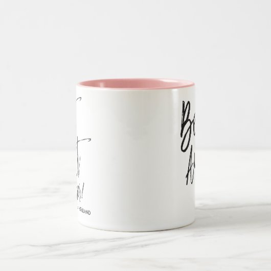 Beste tante Ever | Aangepaste scriptstijl Tweekleurige Koffiemok (Center)