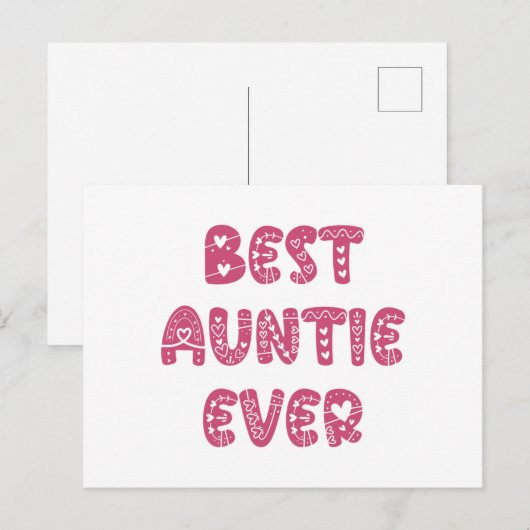 Beste tante Ever Briefkaart (Voorkant / Achterkant)