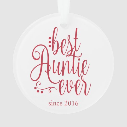 Beste tante Ever Ornament (achterkant)