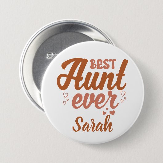 Beste tante Ever Ronde Button 7,6 Cm (Voorkant /achterkant)