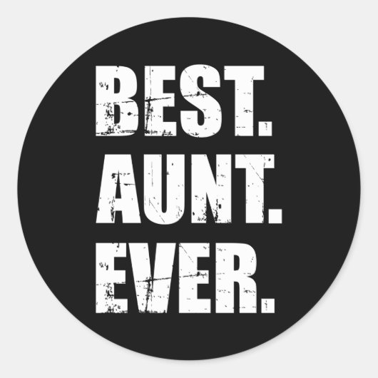Beste tante Ever Ronde Sticker (Voorkant)