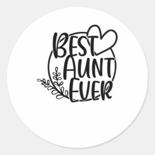 Beste tante Ever Ronde Sticker