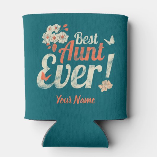 Beste tante Ever tante Birthday Godmoeder Blikjeskoeler (Achterkant)