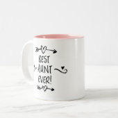 Beste tante Ever Tweekleurige Koffiemok (Voorkant links)