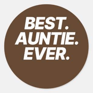 Beste tante, ik hou van mijn tante Gift Tunt Funny Ronde Sticker