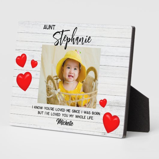 Beste tante nichtje neefje Moederdag zuster foto Fotoplaat (Zijkant)