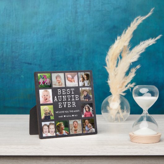 Beste tante ooit 12 foto collage krijtbord fotoplaat (Insitu)
