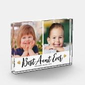 Beste Tante Ooit 2 Afbeelding Collage Hart Keepsak Fotoblokken (Links)