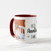 Beste tante ooit 2 foto collage wit mok (Voorkant links)