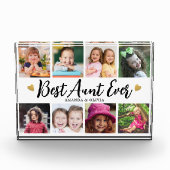 Beste Tante Ooit 8 Afbeelding Collage Hart Keepsak Fotoblokken (Voorkant)