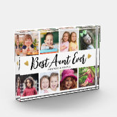 Beste Tante Ooit 8 Afbeelding Collage Hart Keepsak Fotoblokken (Links)