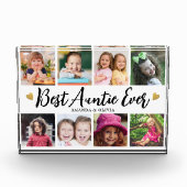 Beste tante ooit 8 Afbeelding Collage Heart Keepsa Fotoblokken (Voorkant)