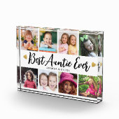 Beste tante ooit 8 Afbeelding Collage Heart Keepsa Fotoblokken (Rechts)