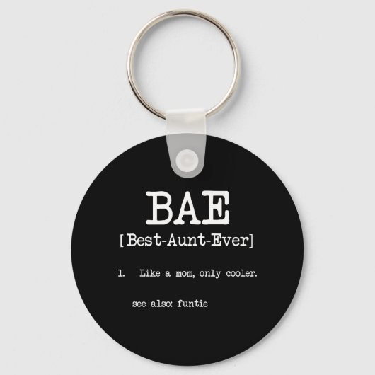 Beste tante ooit BAE Cool Auntie Giften Sleutelhanger (Voorkant)