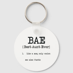 Beste tante ooit BAE Cool Auntie Giften Sleutelhanger
