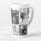 Beste tante ooit citaat aangepaste fotocollage roz latte mok (Rechterhoek)