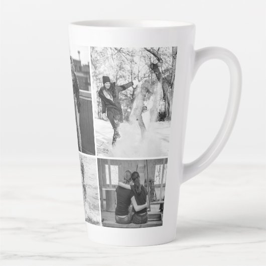 Beste tante ooit citaat aangepaste fotocollage roz latte mok (Rechts)