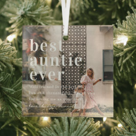 Beste Tante Ooit | Citaat & Foto Cadeau Glas Ornament