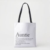 Beste tante ooit, definitie moderne tante tote bag (Voorkant)