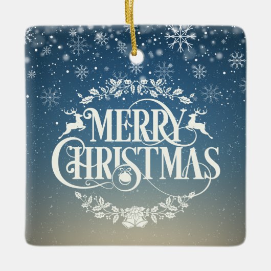 Beste tante ooit, definitie sneeuwvlokken voor tan keramisch ornament (Voorkant)