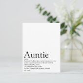 Beste tante ooit, definitie tante briefkaart (Staand voorkant)