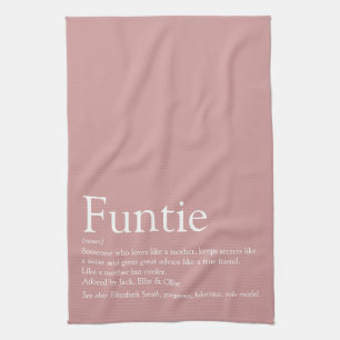 Beste tante ooit, definitie tante roze theedoek