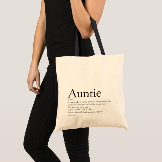Beste tante ooit, definitie tante tote bag (Voorkant (product))