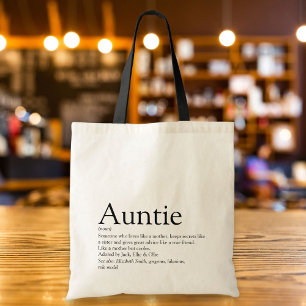 Beste tante ooit, definitie tante tote bag