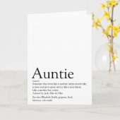 Beste tante ooit, definitie van tante kaart (Gele Bloem)