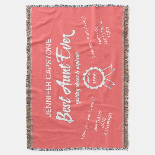  beste tante ooit deken (Voorkant Verticaal)