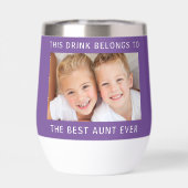 Beste tante ooit foto Paarse (Achterkant)