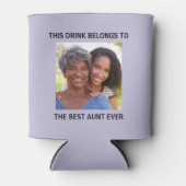 Beste tante ooit foto Paarse Blikjeskoeler (Voorkant)