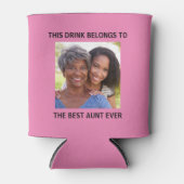 Beste tante ooit foto roze blikjeskoeler (Voorkant)