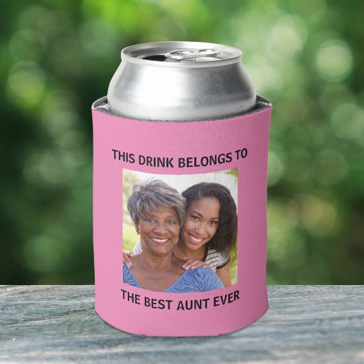 Beste tante ooit foto roze blikjeskoeler