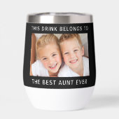 Beste tante ooit foto zwart (Achterkant)