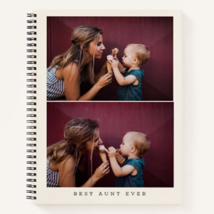 Beste tante ooit Gepersonaliseerde foto geschenk Notitieboek
